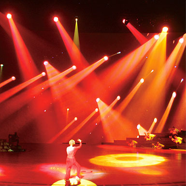 lighting stage lights light wash tango orange yellow performance theatrical cell block outdoor concerts