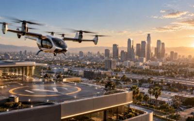 EVTOL Takeoff over Los Angeles
